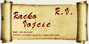 Racko Vojčić vizit kartica